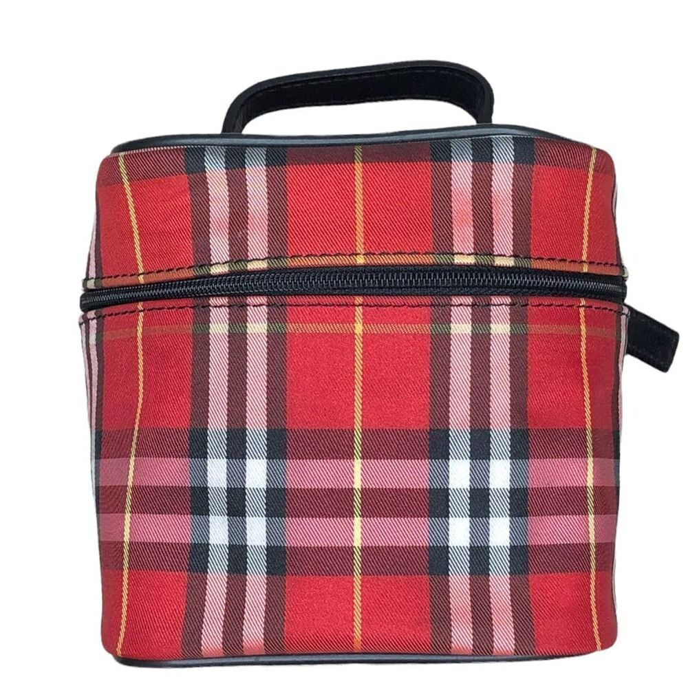 Burberry London Housecheck Red Canvas Vanity Bag